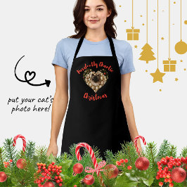 Christmas Personalized Cat Heart Photo Frame Schürze