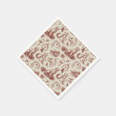 Christmas Pet Monogram A Golden Retriever Serviette (Ecke)