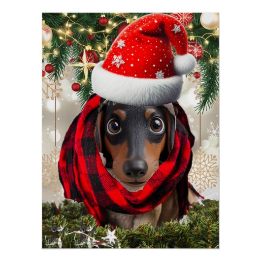 Christmas Pet Portrait from Photo Poster (Vorderseite)