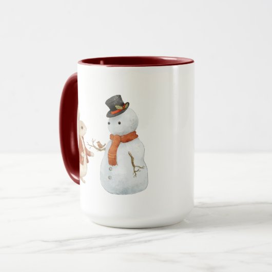 Christmas Peter Rabbit Vintag Tasse (Vorderseite Links)