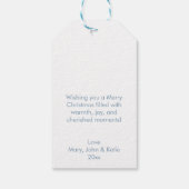 Christmas Peter Rabbit Vintage Aquarellfarbe Geschenkanhänger (Rückseite)