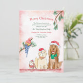 Christmas Pets Feiertagskarte (Stehend Vorderseite)