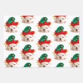 CHRISTMAS PETS Wrapping Paper Flat Sheet Set 3 Geschenkpapier Set (Vorderseite 3)