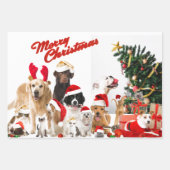 CHRISTMAS PETS Wrapping Paper Flat Sheet Set 3 Geschenkpapier Set (Vorderseite 2)