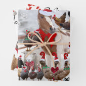 CHRISTMAS PETS Wrapping Paper Flat Sheet Set 3 Geschenkpapier Set (Beispiel)
