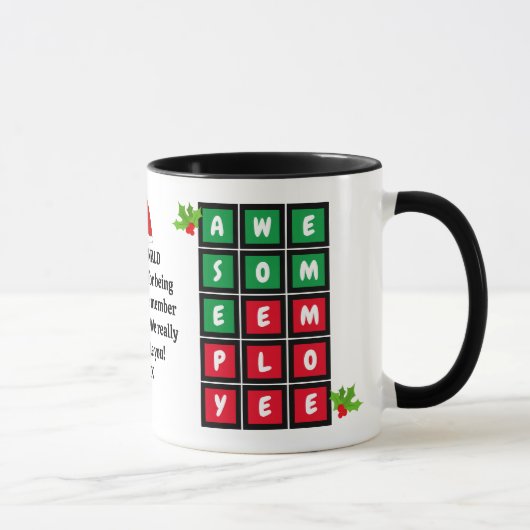 CHRISTMAS - PHANTASTISCHE Wertschätzung von Mitarb Tasse (Rechts)