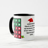 CHRISTMAS - PHANTASTISCHE Wertschätzung von Mitarb Tasse (Vorderseite Links)