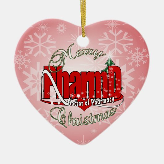 CHRISTMAS PharmD Arzt für Apotheke Keramik Ornament (Vorne)