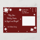 Christmas Photo Card - Simple Calligraphy Picture Postkarte (Rückseite)