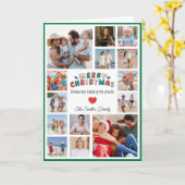 Christmas Photo Card With Green Border Karte (Gelbe Blume)