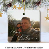 Christmas Photo Ceramic Ornament
