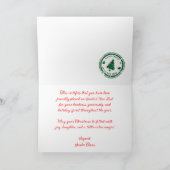 Christmas Photo Certificate Santa Nice List Karte (Innenseite)