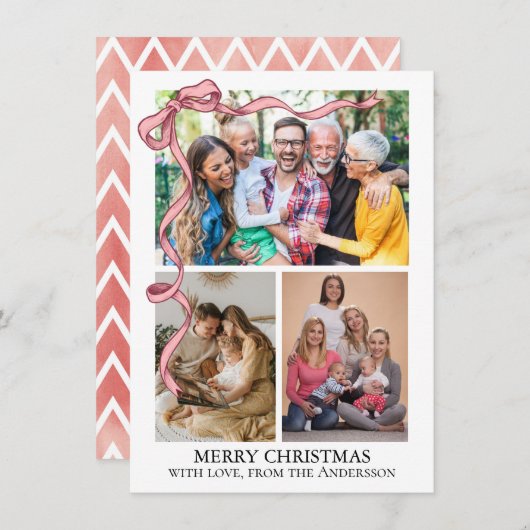 Christmas Photo Feiertagskarte (Vorne/Hinten)