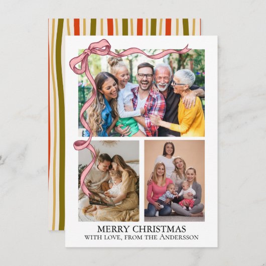  Christmas Photo Feiertagskarte (Vorne/Hinten)