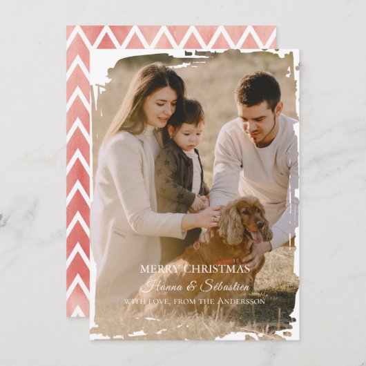 Christmas Photo Feiertagskarte (Vorne/Hinten)