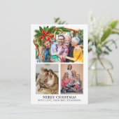  Christmas Photo Feiertagskarte (Stehend Vorderseite)