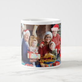 Christmas Photo Mug with Family - Personalized Gif Jumbo-Tasse