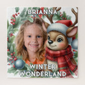 Christmas Photo Reindeer Winter Wonderland Puzzle (Vertikal)