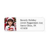 Christmas Photo Return Address Label (Vorne)