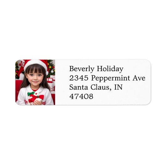 Christmas Photo Return Address Label (Vorne)