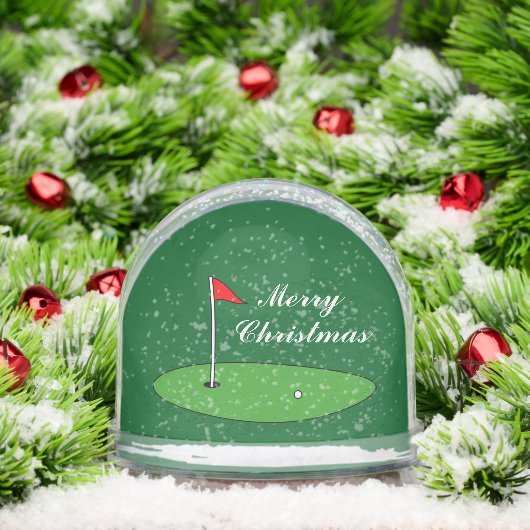 Christmas photo snow globe with golf putt design schneekugeln (Weihnachten)