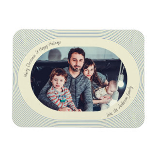 Christmas Photocard Playful Design Oval Photo Magnet