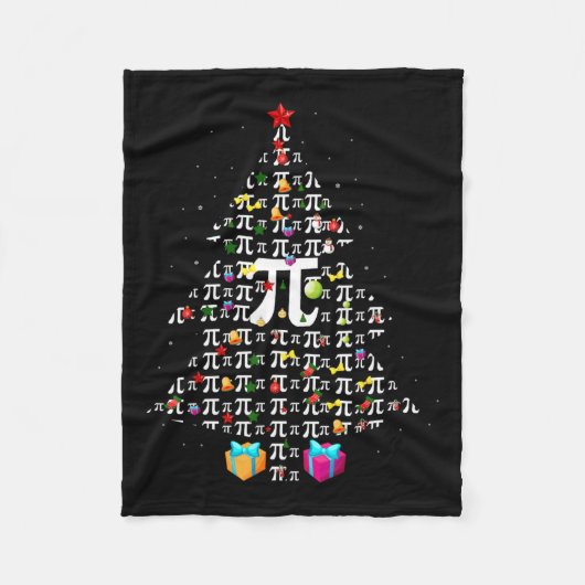 Christmas Pi Funny Mathematics Pi Day Christmas Tr Fleecedecke (Vorderseite)