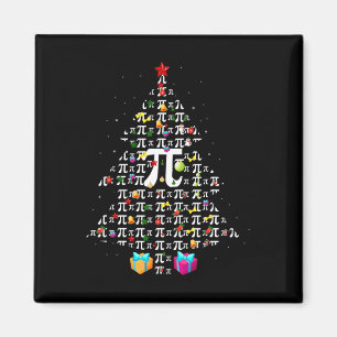 Christmas Pi Funny Mathematics Pi Day Christmas Tr Magnet