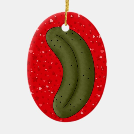 Christmas Pickle Legend 2 Keramik Ornament (Vorne)