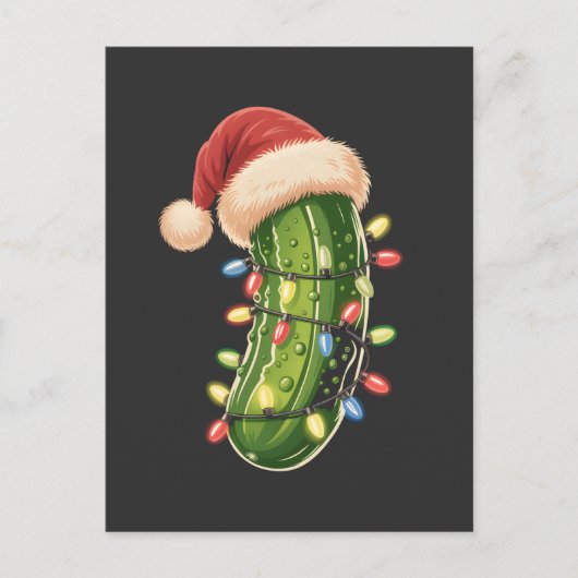 Christmas Pickle Pickle In Xmas Light Pickle Einladungspostkarte (Vorderseite)