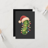 Christmas Pickle Pickle In Xmas Light Pickle  Karte (Vorderseite/Rückseite Beispiel)