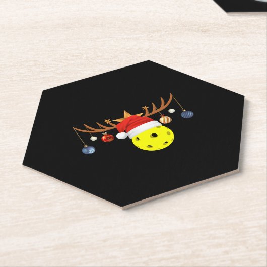 Christmas Pickleball 0 Untersetzer (angewinkelt)