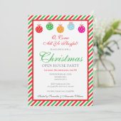 Christmas Pickleball Club Open House Party Einladung (Stehend Vorderseite)