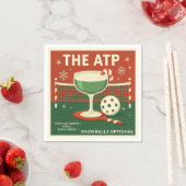 Christmas Pickleball Cocktail Napkin "The ATP"  Serviette (Beispiel)
