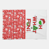 Christmas Pickleball Court Kitchen Oh What Fun Geschirrtuch (Horizontal)