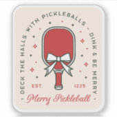 Christmas pickleball funny quotes party aesthetic aufkleber (Vorderseite)