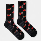 Christmas Pickleball Joy Santa Paddle Red Ball Socken (Rechts)