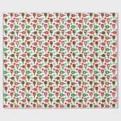 Christmas Pickleball Paddles Festive Green and Red Geschenkpapier (Flach)