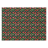 Christmas Pickleball Red Green Paddles Balls Black Tischdecke (Vorderseite (Horizontal))