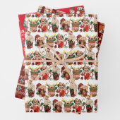 Christmas Pickleball | Retro Hot Coco Ugly Sweater Geschenkpapier Set (Beispiel)