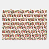 Christmas Pickleball | Retro Hot Coco Ugly Sweater Geschenkpapier Set (Vorderseite)