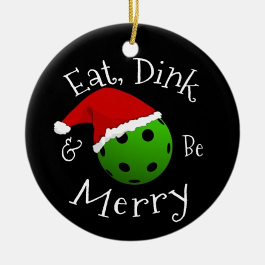 Christmas Pickleball Sprichwort Keramik Ornament (Vorne)