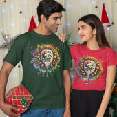 Christmas Pickleball Weihnachtsmannmütze Pine Holl T-Shirt