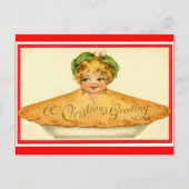 Christmas Pie Child Feiertagspostkarte (Vorderseite)