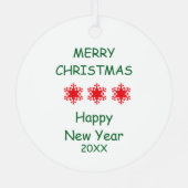 Christmas Pig Hope Liebe Joy Peace Ornament Aus Metall (Rückseite)