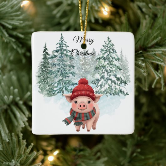 Christmas Pig Ornament (Baum)