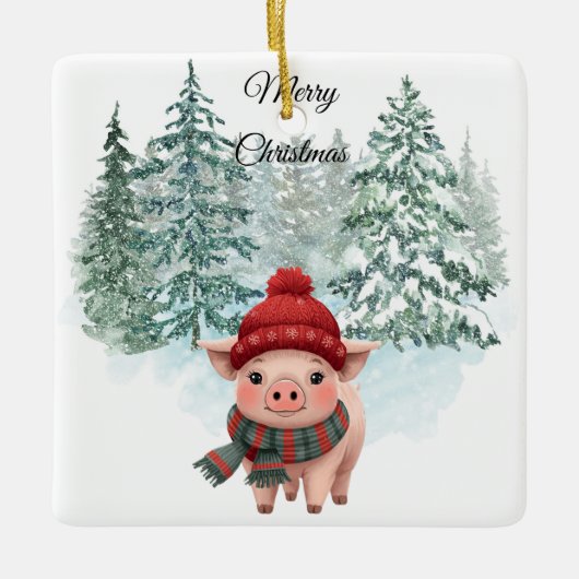 Christmas Pig Ornament (Vorderseite)