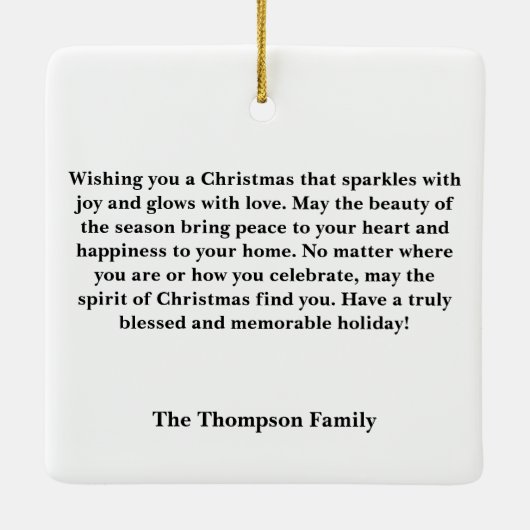 Christmas Pig Ornament (Rückseite)