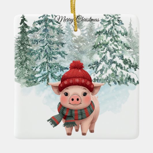 Christmas Pig Ornament (Vorderseite)