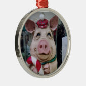 CHRISTMAS ****PIGGIE-ORNATION**** SILBERNES ORNAMENT (Rechts)